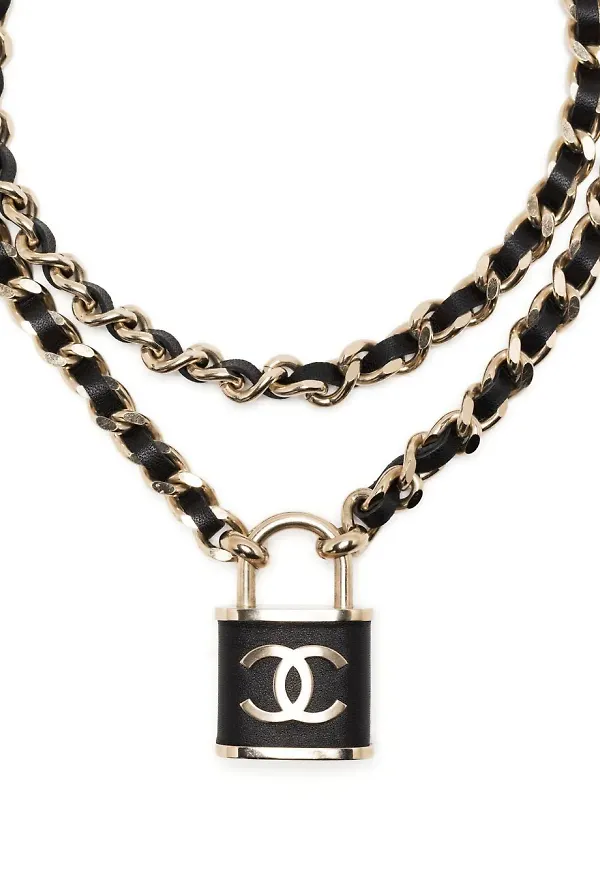 CHANEL Pre-Owned halsband med hänglås - Svart