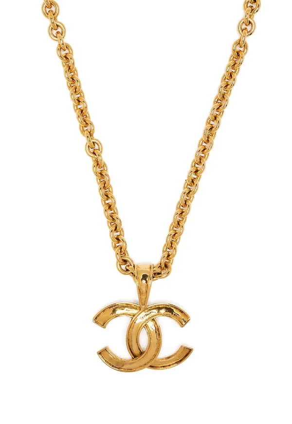 CHANEL Pre-Owned halsband med logotyp från 1994 - Guldfärgad