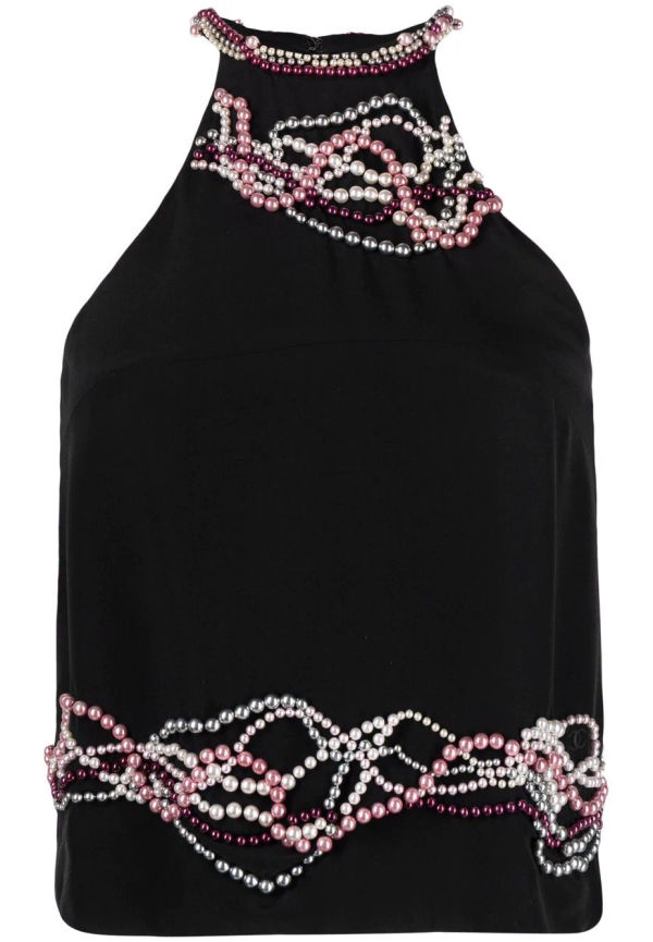 CHANEL Pre-Owned halternecktopp från 2002 - Svart