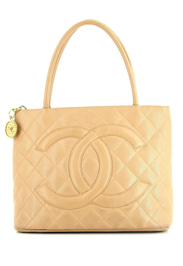 CHANEL Pre-Owned handväska med medaljong - Neutral