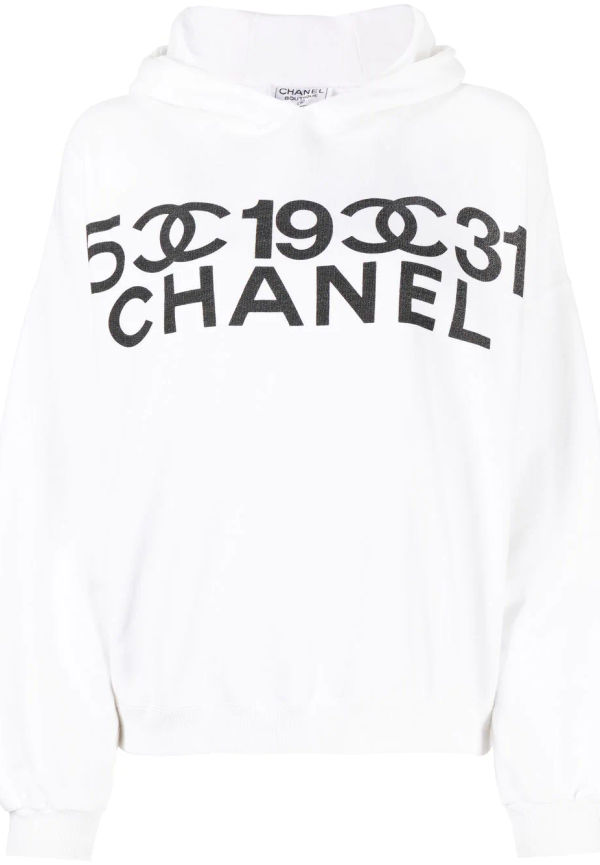 CHANEL Pre-Owned hoodie med logotyp från 1990-talet - Vit