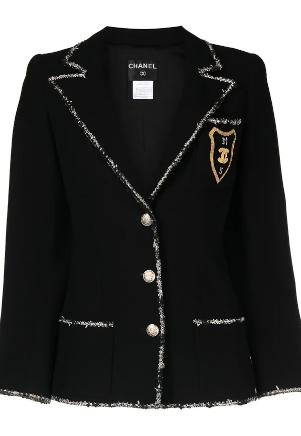 CHANEL Pre-Owned jacka med logotyp från 2005 - Svart