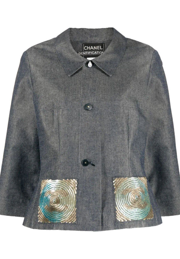 CHANEL Pre-Owned jacka med logotypmärke - Grå