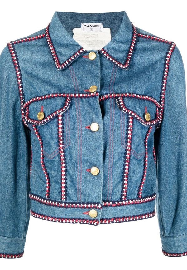 CHANEL Pre-Owned jeansjacka från 1990-talet - Blå