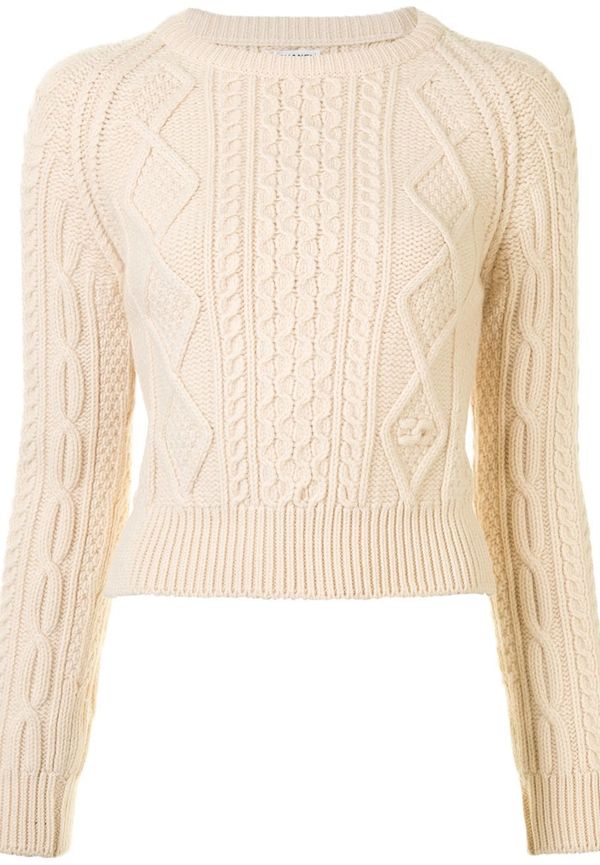 CHANEL Pre-Owned kabelstickad tröja - Neutral