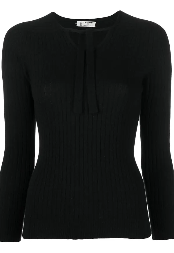 CHANEL Pre-Owned kashmirtopp från 1990-talet - Svart