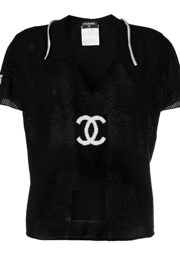 CHANEL Pre-Owned kashmirtopp från 2001 - Svart