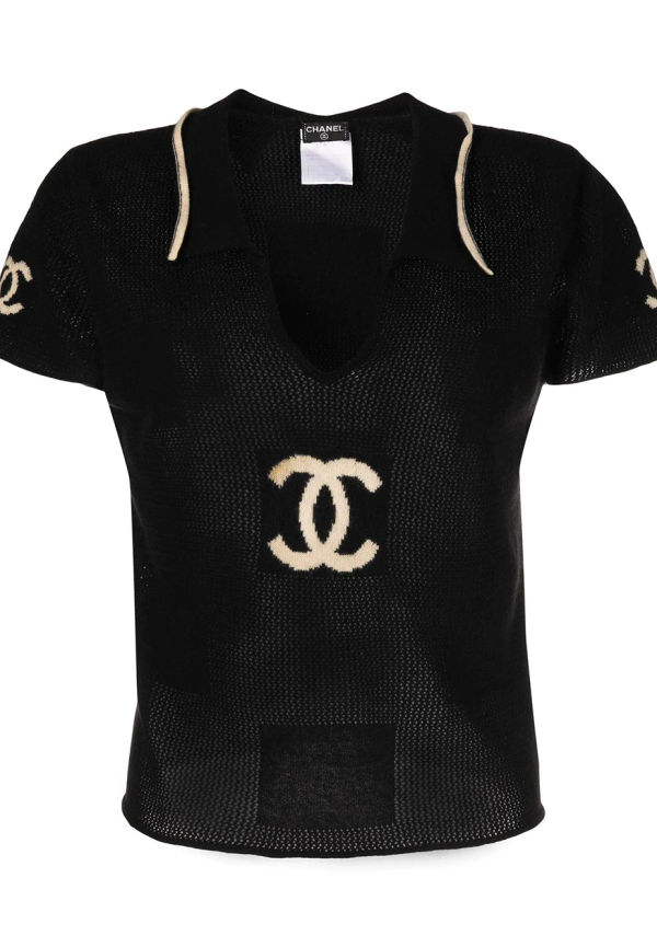CHANEL Pre-Owned kashmirtopp från 2001 - Svart