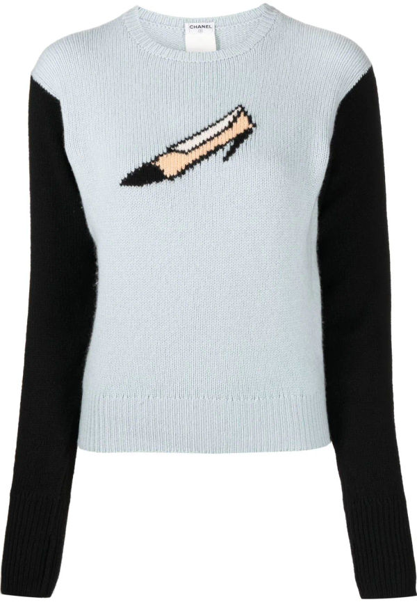 CHANEL Pre-Owned kashmirtröja från 1995 - Blå