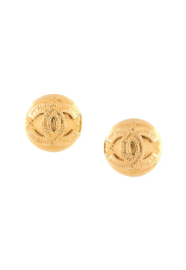 CHANEL Pre-Owned knappörhängen från 1994 - Guldfärgad