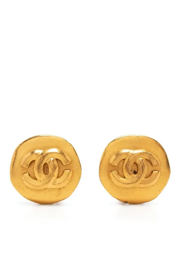 CHANEL Pre-Owned knappörhängen från 1996 - Guldfärgad