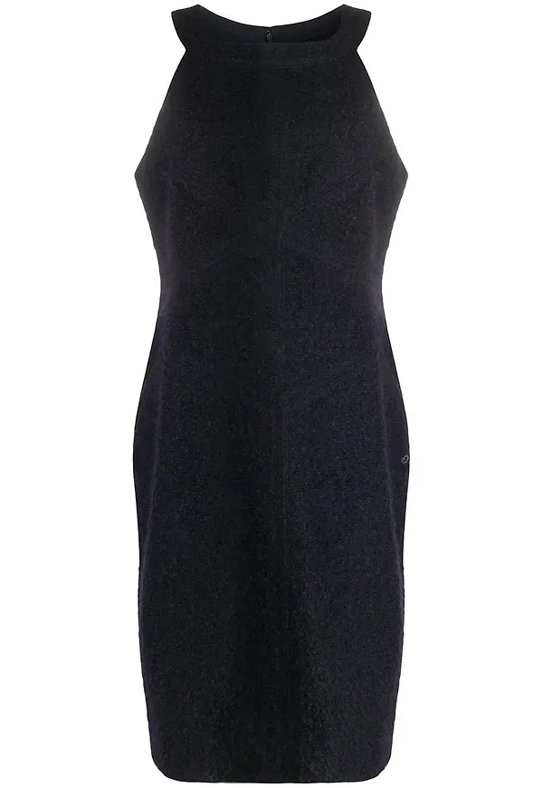 CHANEL Pre-Owned knälång klänning med struktur från 2010-talet - Blå