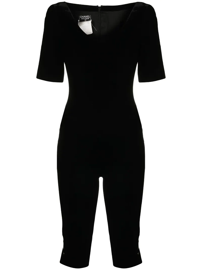 CHANEL Pre-Owned knälång playsuit från 1994 - Svart