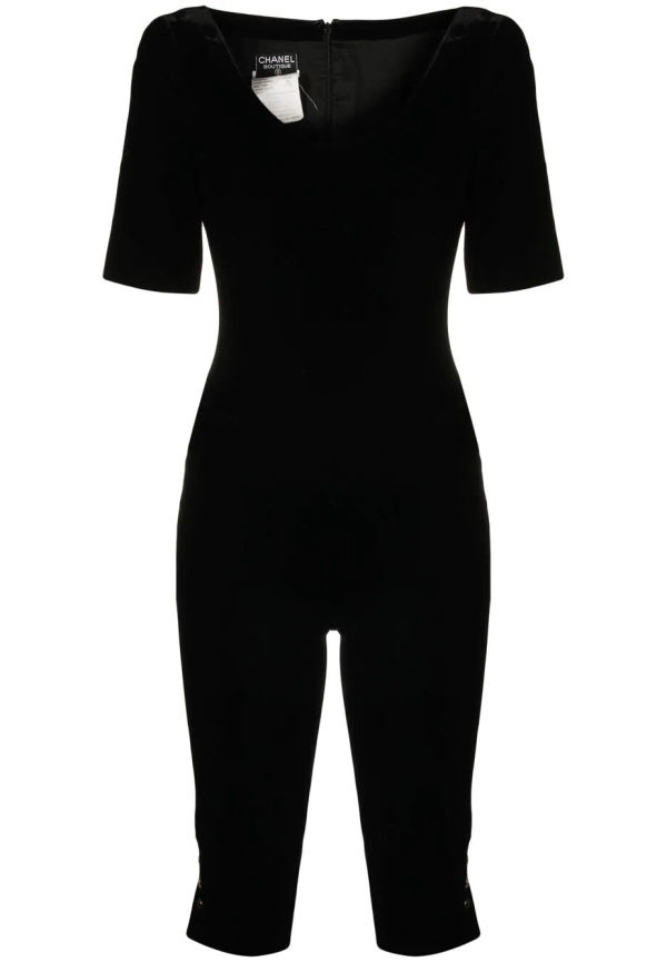 CHANEL Pre-Owned knälång playsuit från 1994 - Svart