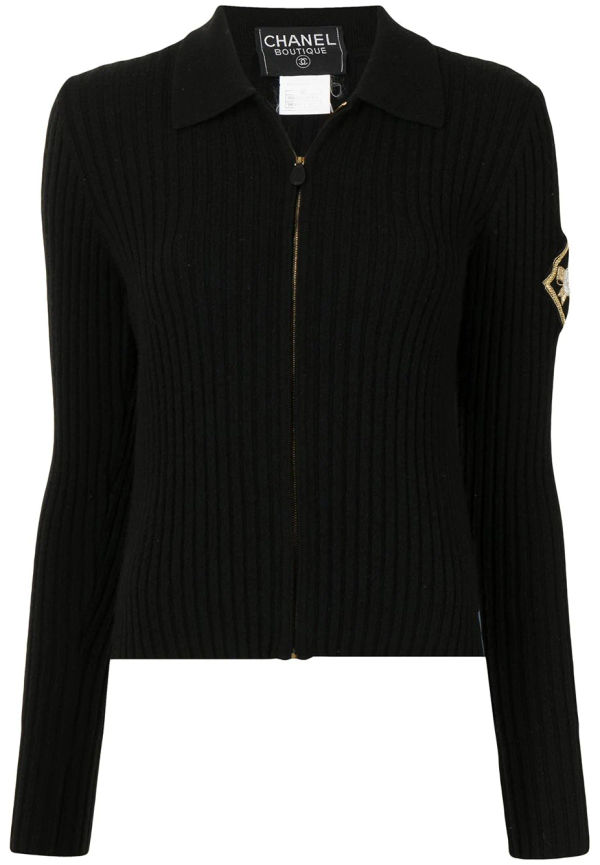 CHANEL Pre-Owned kofta med dragkedja från 1996 - Svart