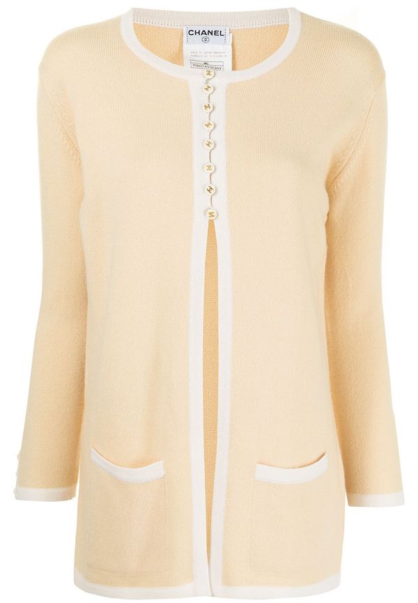 CHANEL Pre-Owned kofta med knappar från 1996 - Gul