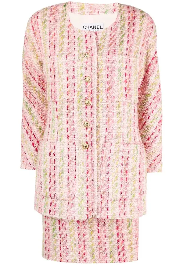 CHANEL Pre-Owned kostym från 1980-talet - Rosa