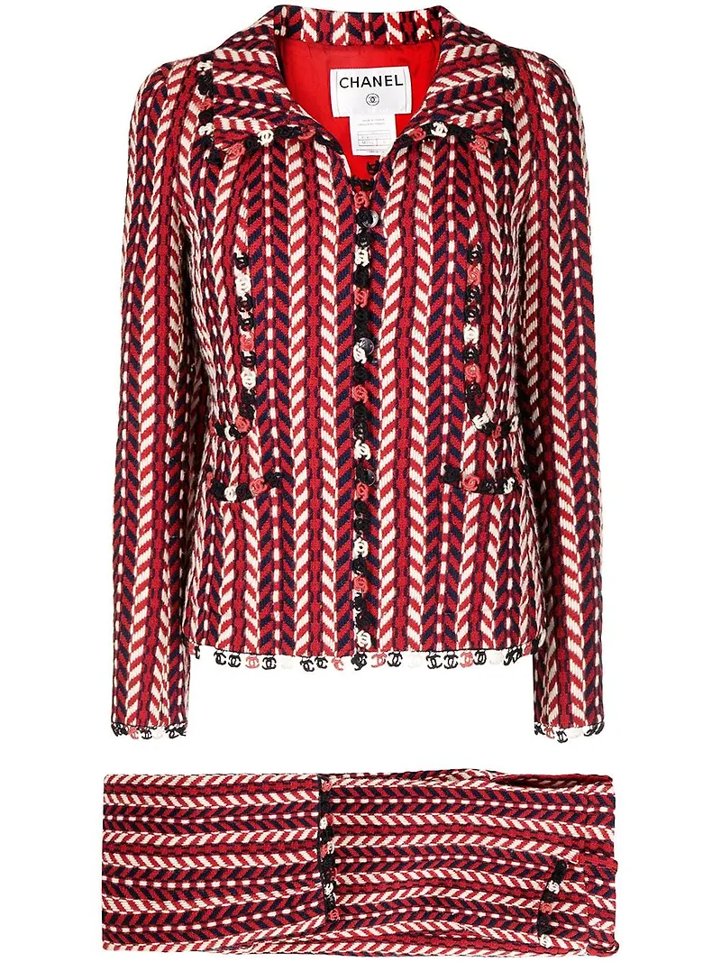 CHANEL Pre-Owned kostym från 2004 - Röd