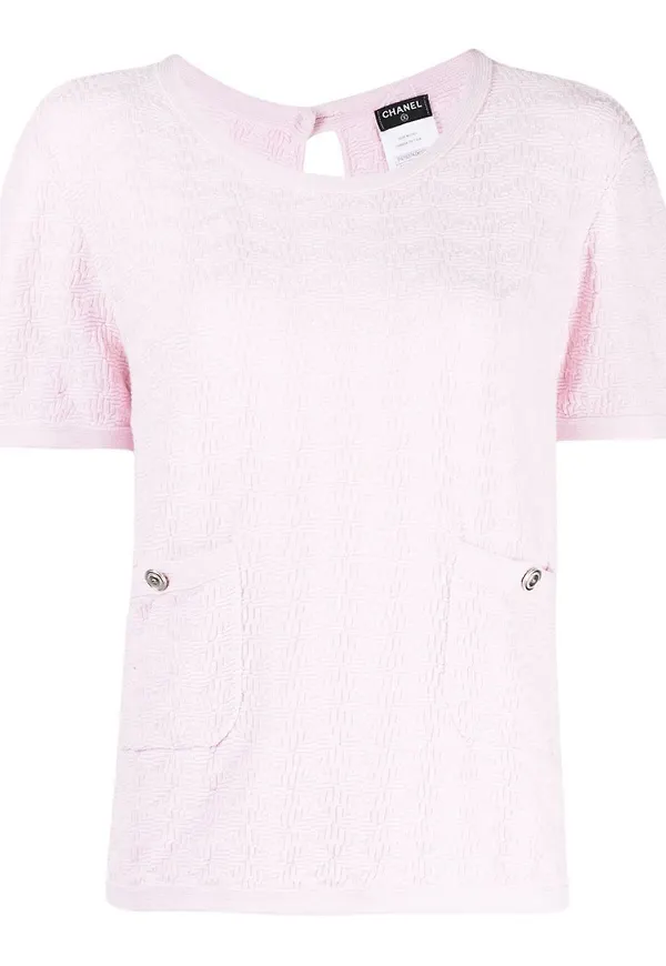 CHANEL Pre-Owned linne med rundad hals - Rosa