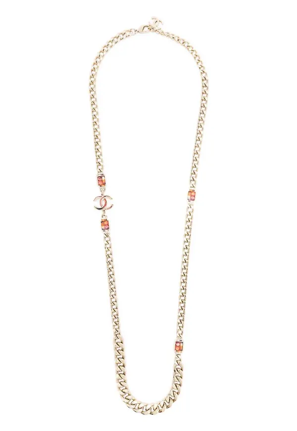 CHANEL Pre-Owned långt halsband från 2015 - Guldfärgad