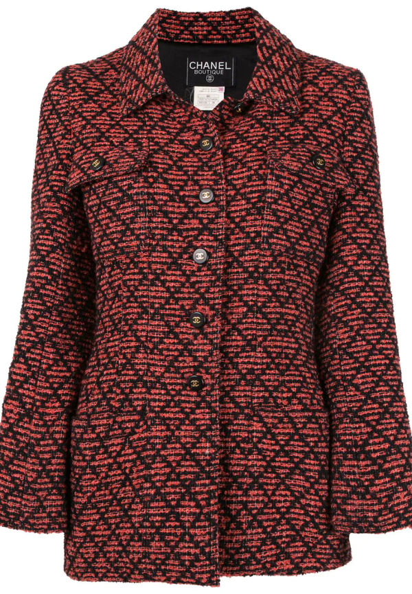 CHANEL Pre-Owned långärmad jacka från 1995 - Röd