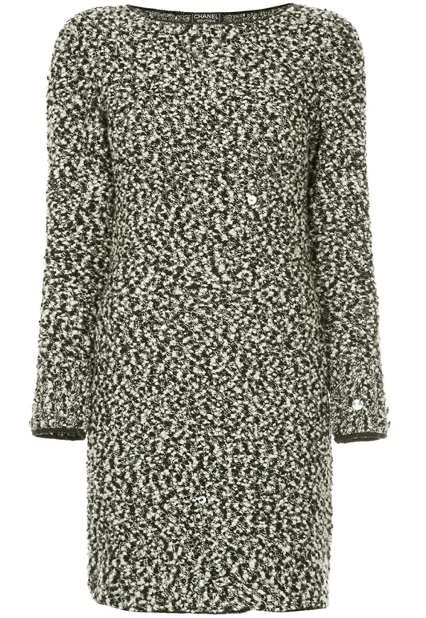 CHANEL Pre-Owned långärmad vävd klänning från 1994 - Svart