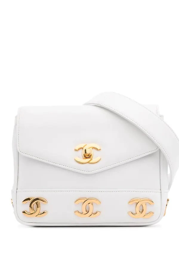 CHANEL Pre-Owned midjeväska från 1992 - Vit