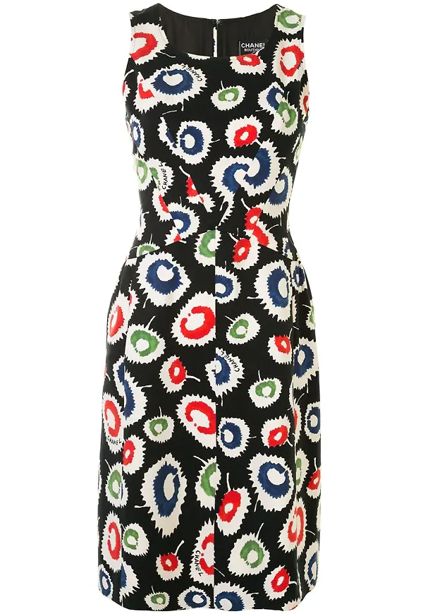 CHANEL Pre-Owned mönstrad klänning från 1997 - Svart