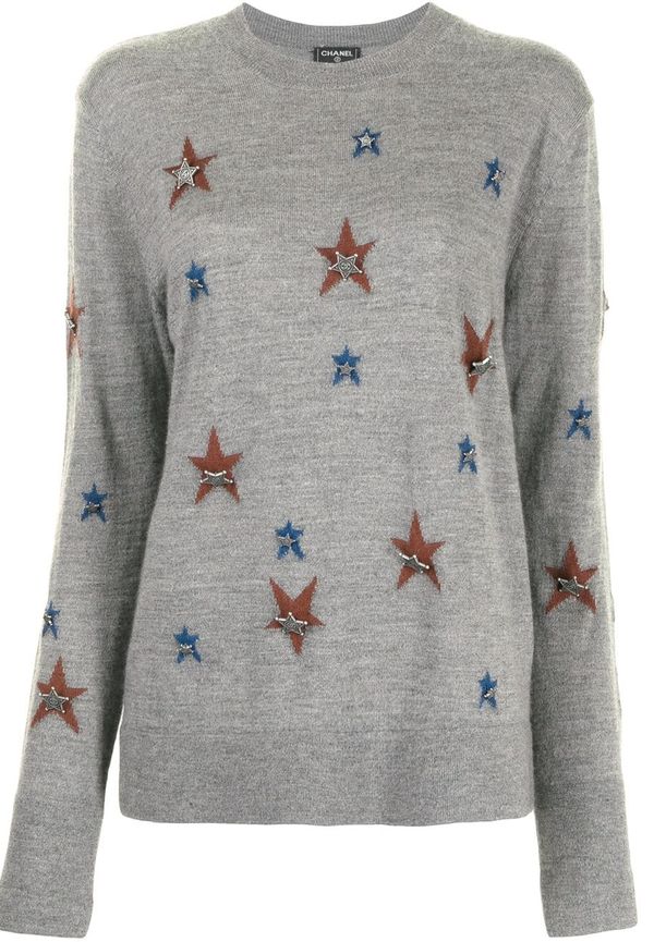 CHANEL Pre-Owned Paris Limited Dallas Star tröja - Grå