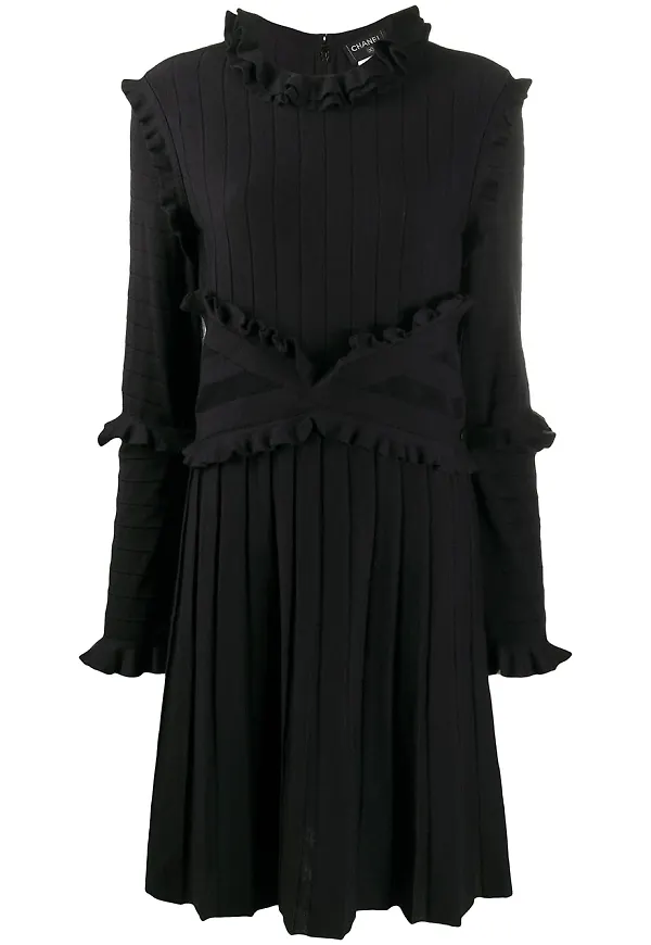 CHANEL Pre-Owned plisserad klänning från 2010-talet - Svart