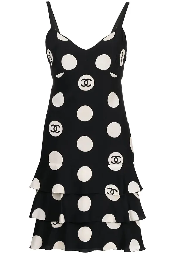 CHANEL Pre-Owned prickig klänning - Svart