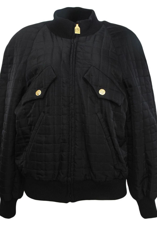 CHANEL Pre-Owned quiltad bomberjacka från 1990-talet - Svart