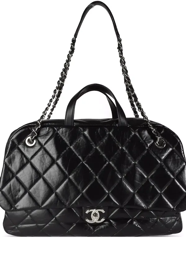 CHANEL Pre-Owned quiltad bowlingväska - Svart