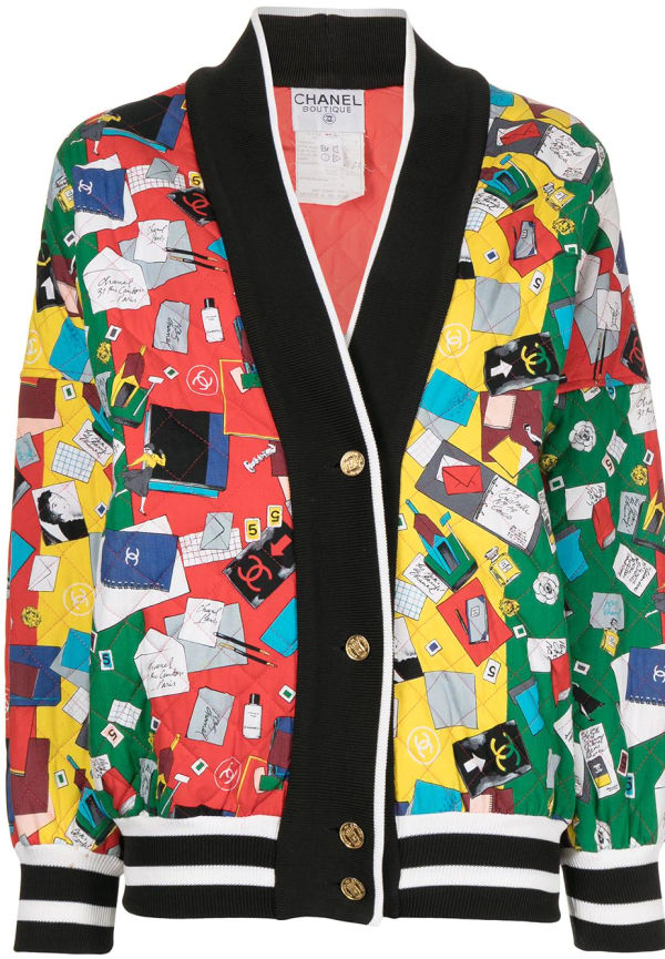 CHANEL Pre-Owned quiltad kofta från 1990-talet - Flerfärgad