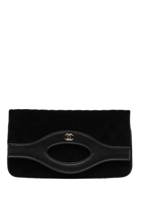 CHANEL Pre-Owned quiltad kuvertväska - Svart