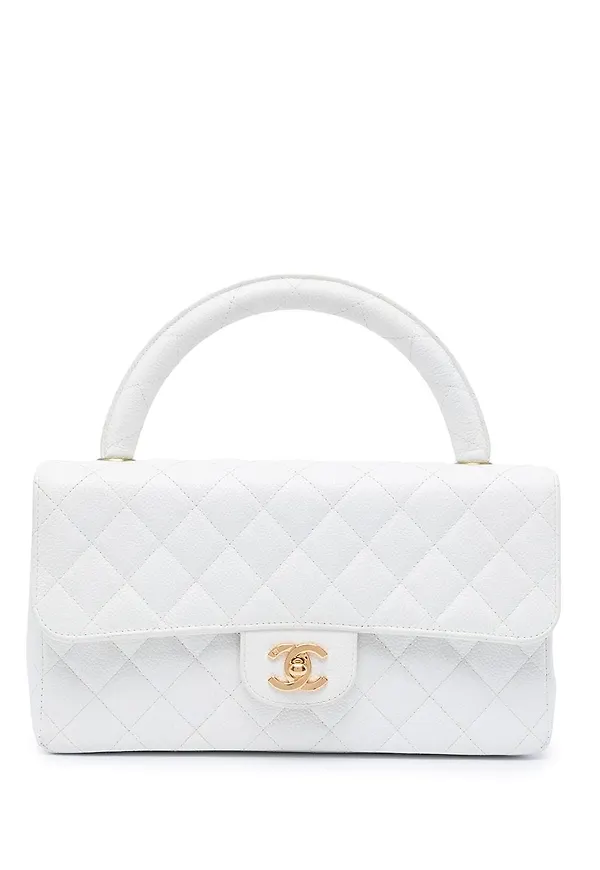 CHANEL Pre-Owned quiltad rektangulär totebag från 1997 - Vit