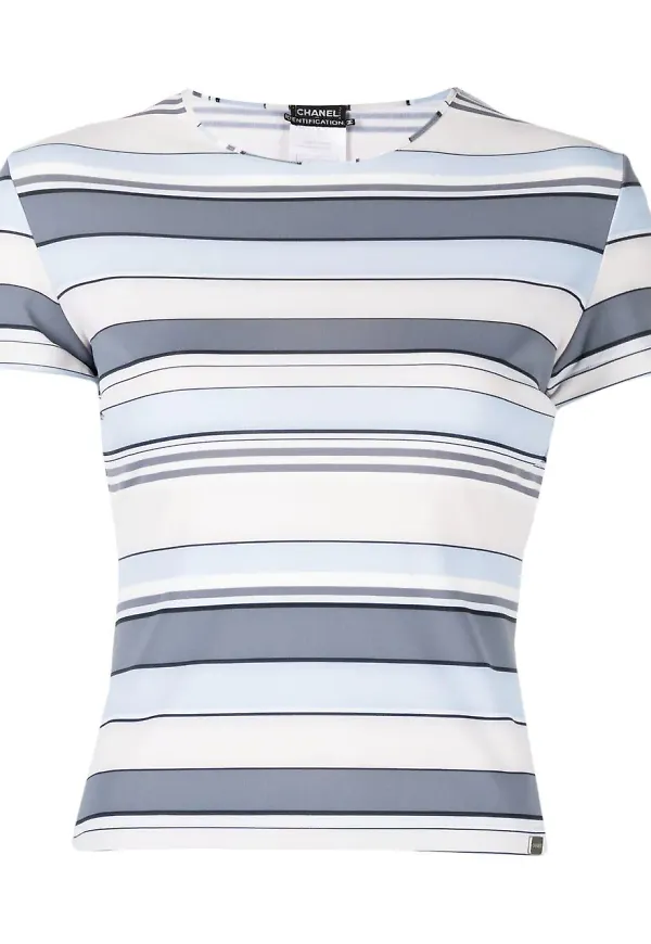 CHANEL Pre-Owned randig t-shirt - Flerfärgad