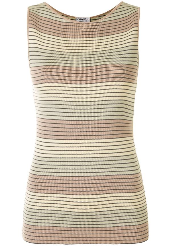 CHANEL Pre-Owned randig topp från 1998 - Neutral