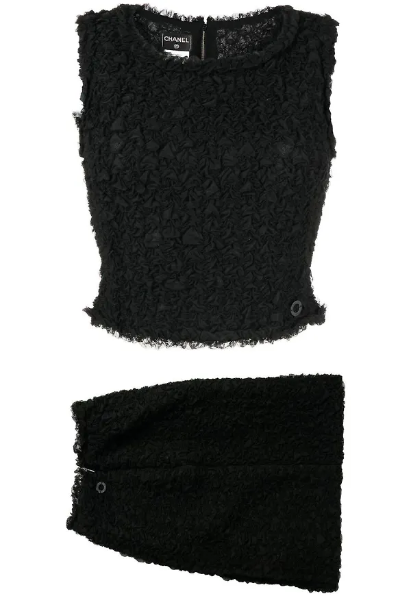 CHANEL Pre-Owned set med topp och kjol från 2000 - Svart
