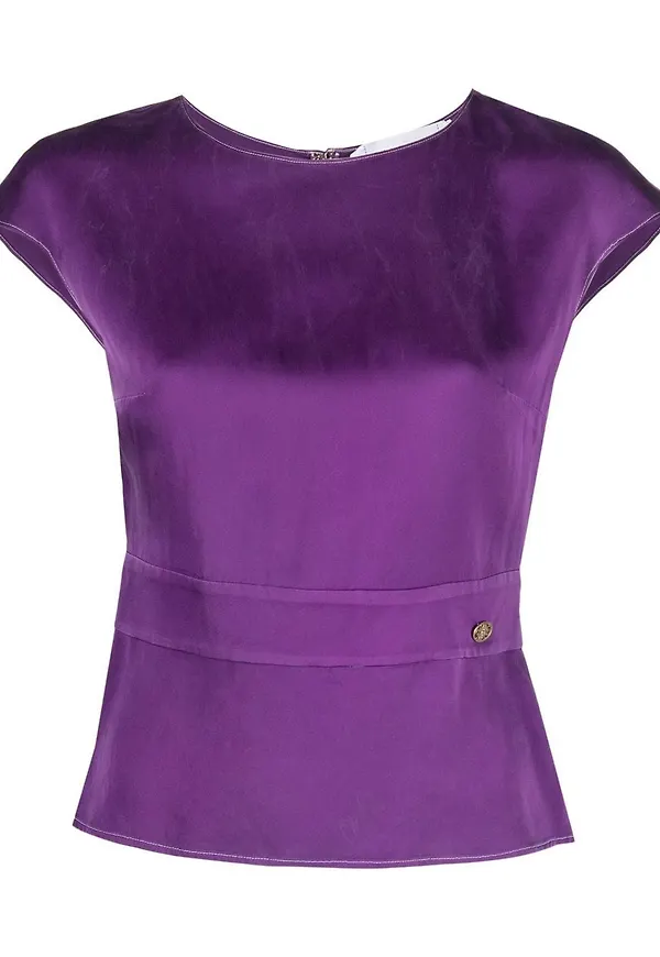 CHANEL Pre-Owned sidenblus från 2010-talet - Lila
