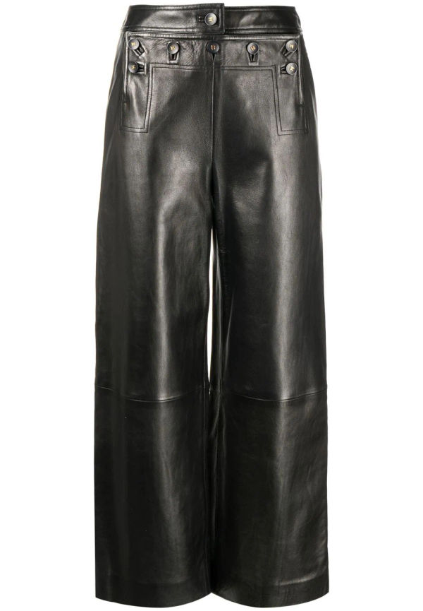 CHANEL Pre-Owned skinnbyxor med vida ben från 1994 - Svart
