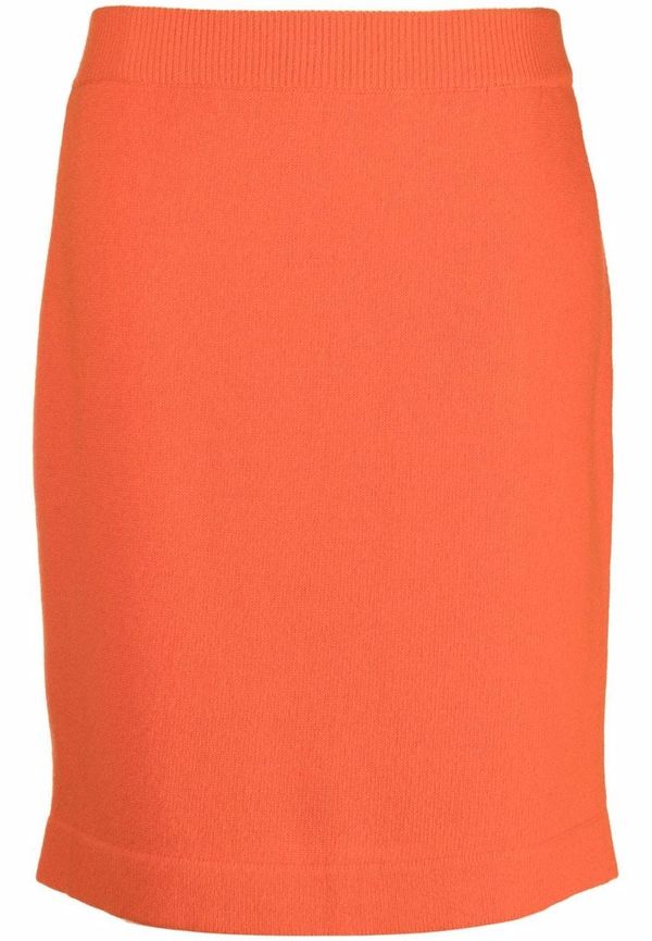 CHANEL Pre-Owned stickad kashmirkjol med hög midja från 1980-talet - Orange