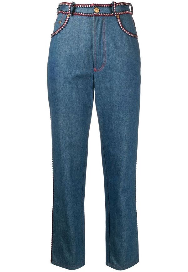 CHANEL Pre-Owned straight-jeans från 1990-2000-talet - Blå