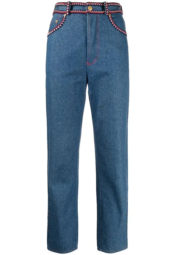 CHANEL Pre-Owned straight-jeans från 1990-talet - Blå