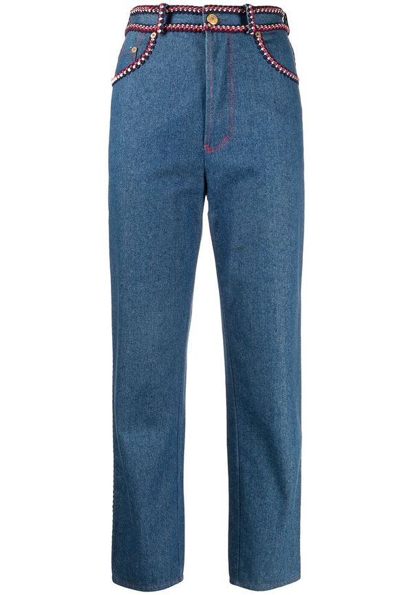 CHANEL Pre-Owned straight-jeans från 1990-talet - Blå