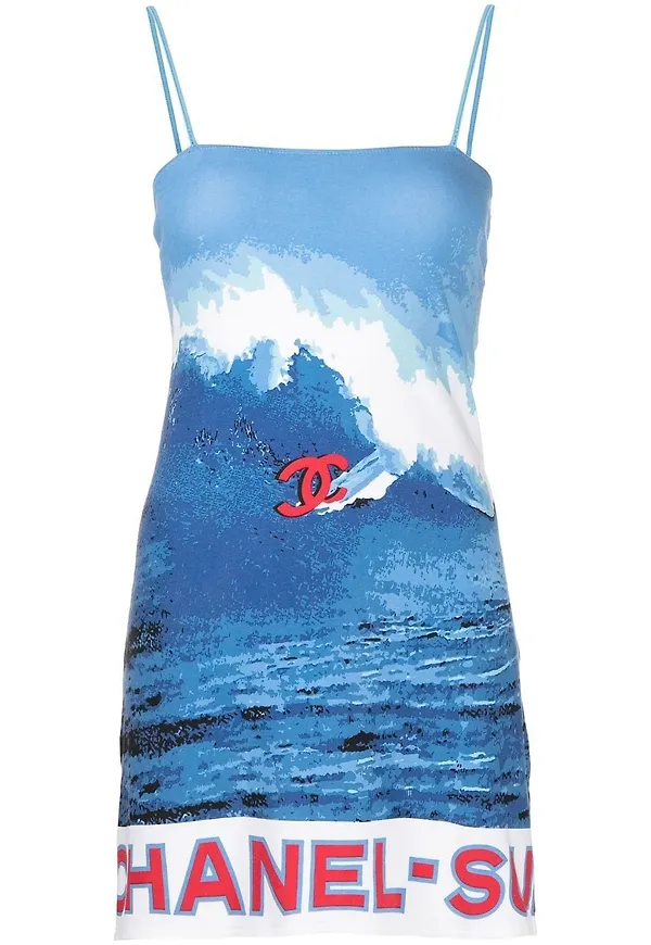 CHANEL Pre-Owned Surf klänning - Blå