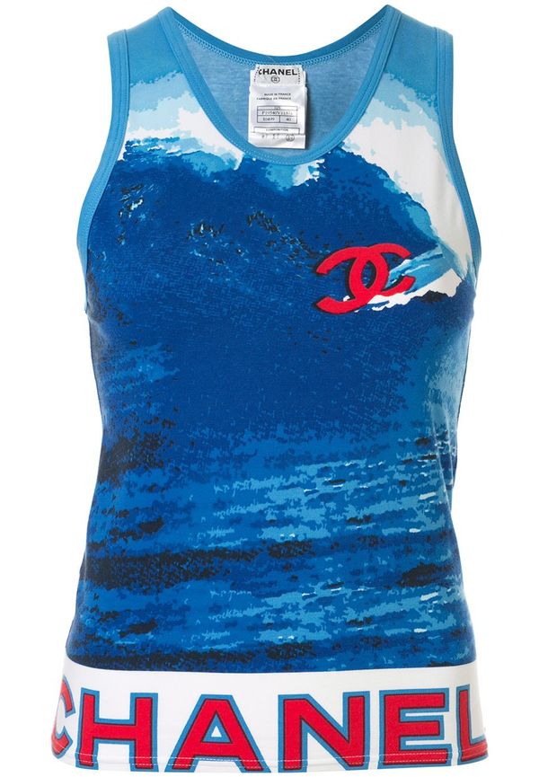 CHANEL Pre-Owned Surf Line västtopp - Blå