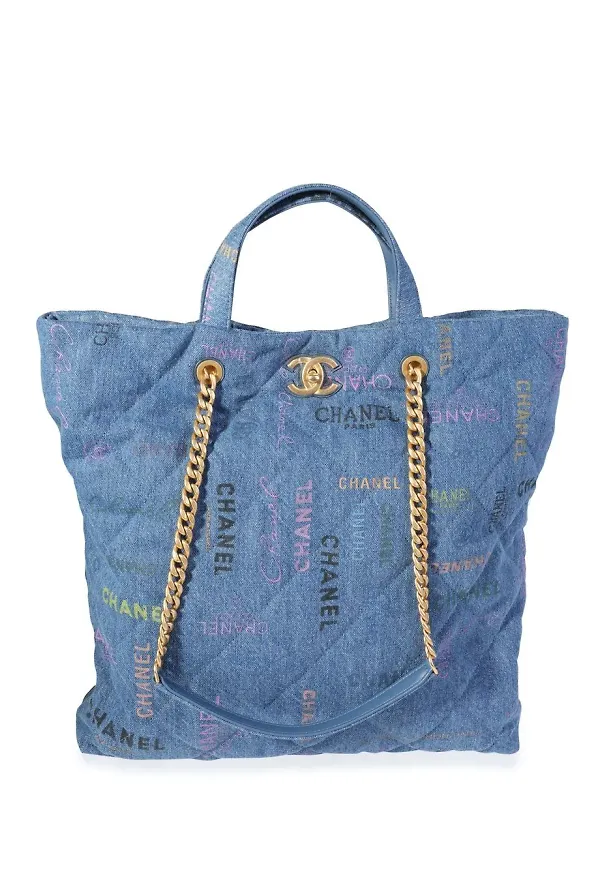 CHANEL Pre-Owned totebag i denimmodell - Blå