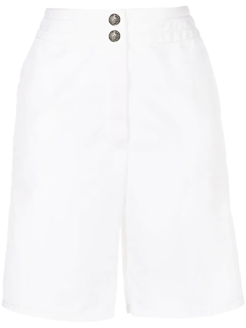 CHANEL Pre-Owned tunna bermudashorts från 1990-2000-talet - Vit