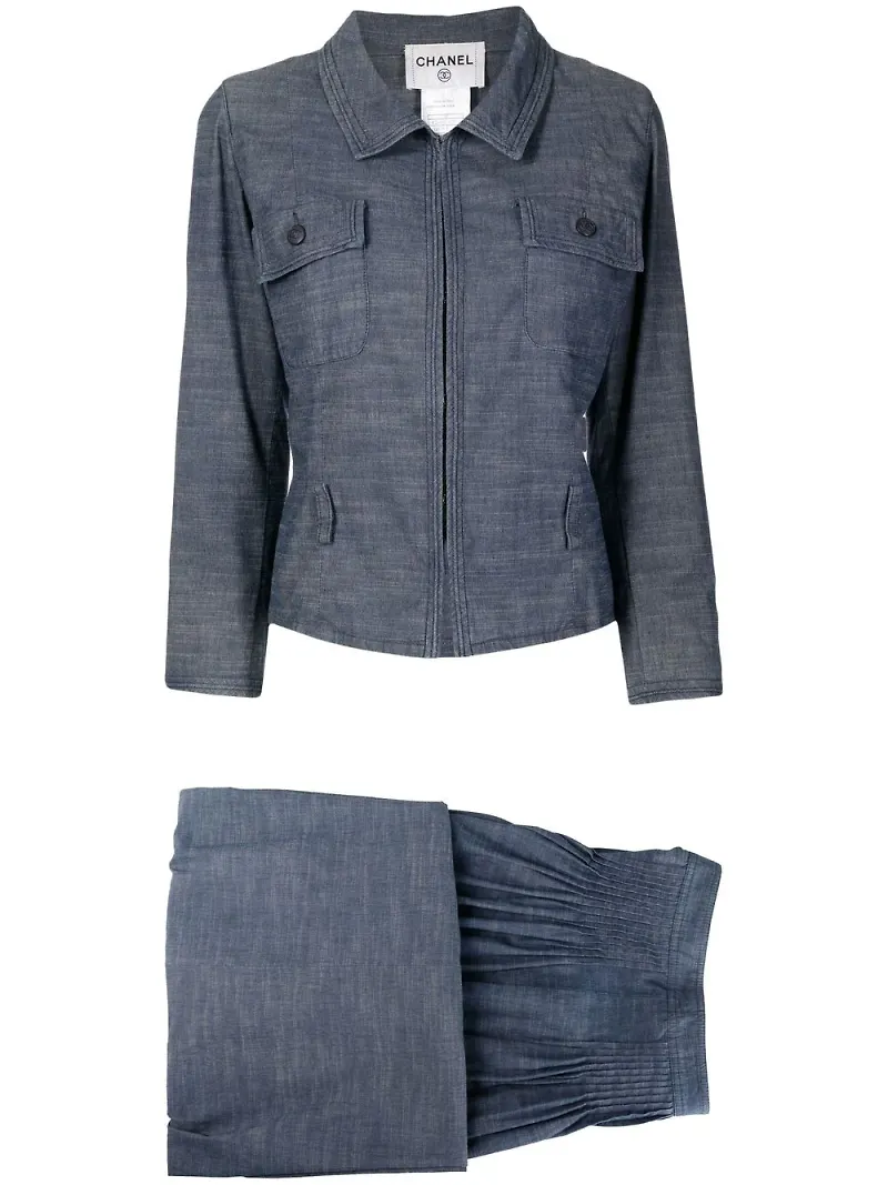 CHANEL Pre-Owned tvådelat set från 2003 - Blå